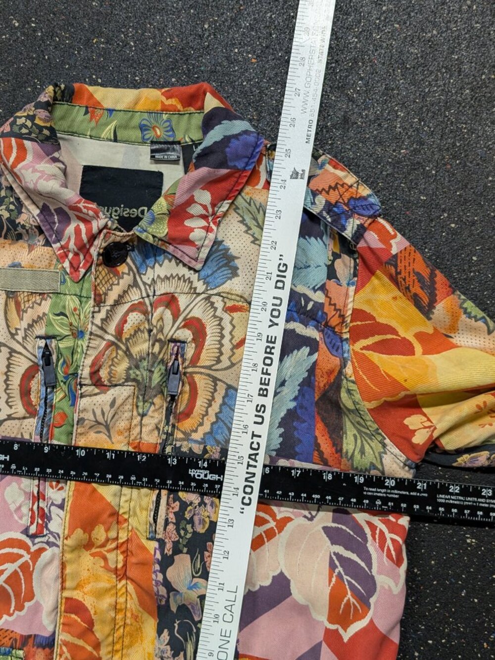 Desigual Patchwork Jacket Size Medium Boho Floral Unique Shacket Artsy - Picture 7 of 11